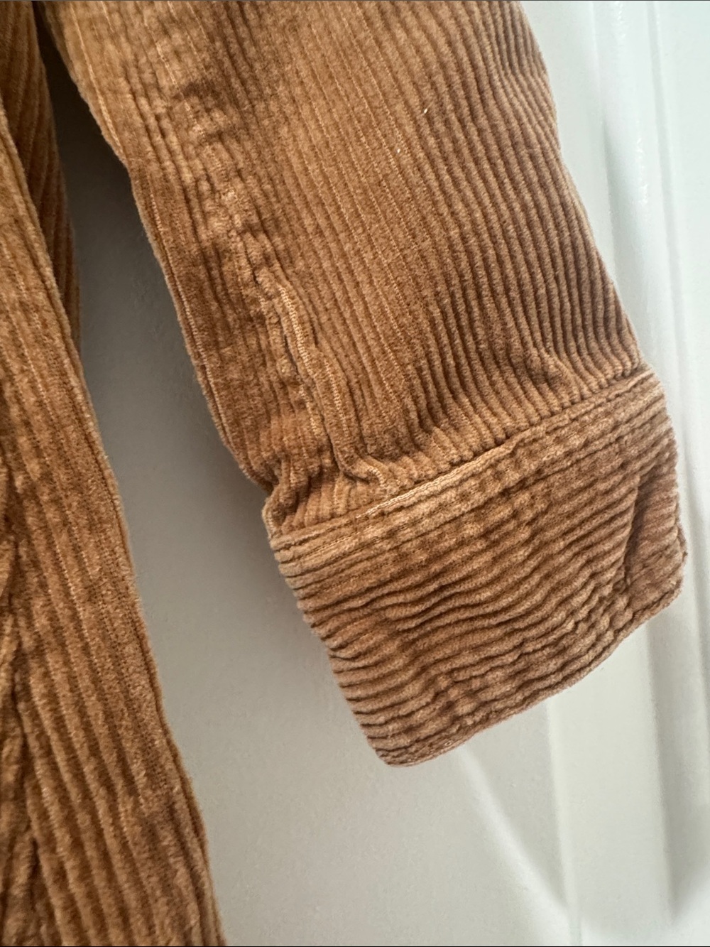 Girls' Brown Corduroy Button-Front Dress - Picture 3 of 6